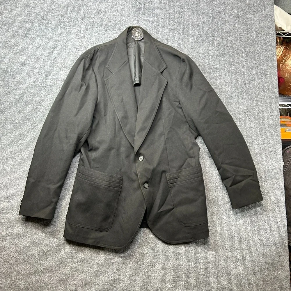 Vintage Men's Blazer Black Notch Lapel Two-Button Classic Norfolk‎ Jacket